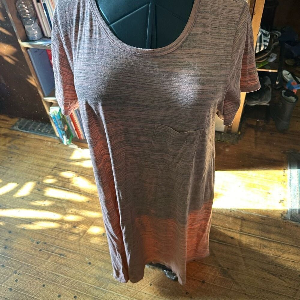Lularoe heathered blue high low loungewear 2x Carly dress